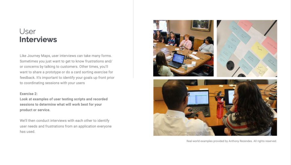 User Interviews Summary Slide