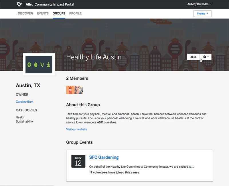 Altru group page