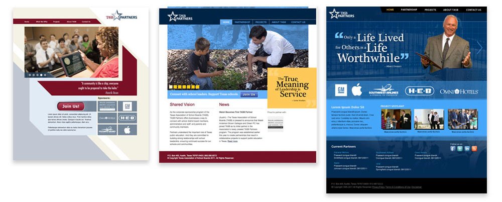 Partners Mainpage samples