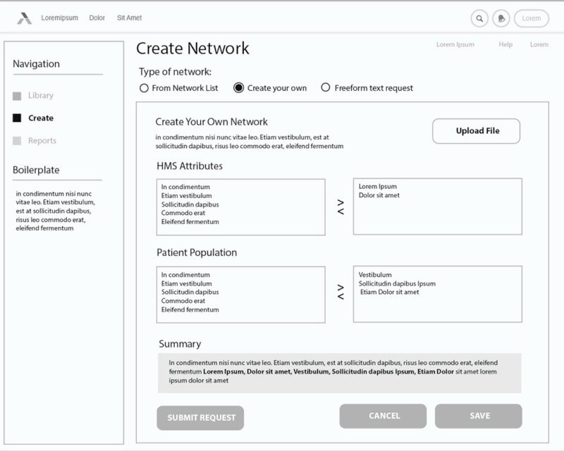 Example Wireframe