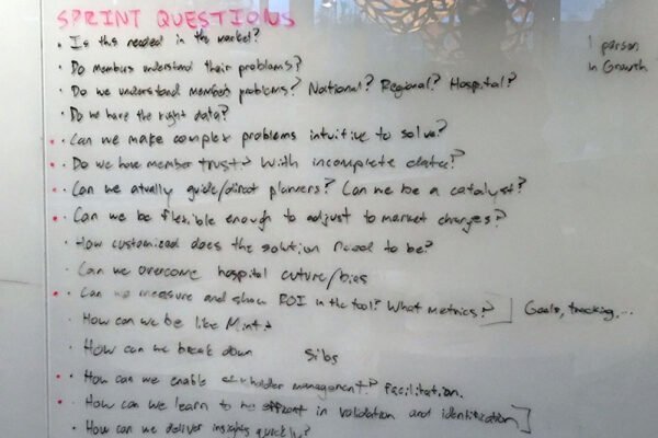 Creating a list of value questions for the Sprint